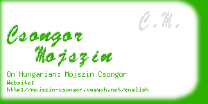 csongor mojszin business card